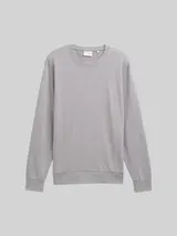 TOM TAILOR Herren Basic Sweatshirt in Unifarben, grau, Uni – Bild 1
