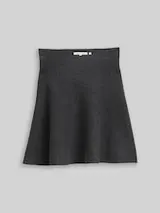 TOM TAILOR DENIM Damen Mini Skater Strickrock, grau, Meliert – Bild 1