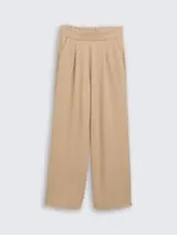 TOM TAILOR DENIM Damen Wide Leg Hose, braun, Uni – Bild 1