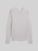 TOM TAILOR DENIM Herren Relaxed Fit Strickpullover, grau, Meliert – Bild 1