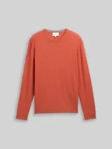 TOM TAILOR Herren Strickpullover mit Kaschmir-Anteil, orange, Meliert – Bild 1