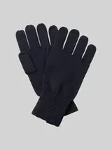 TOM TAILOR Herren Handschuhe mit Kaschmir-Anteil, blau, Meliert – Bild 1