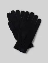 TOM TAILOR Herren Handschuhe mit Kaschmir-Anteil, schwarz, Uni