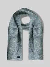 TOM TAILOR Herren Schal aus Baumwolle, blau, Meliert