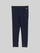 TOM TAILOR Mädchen Basic Leggings mit weichem Innenfutter, blau, Uni – Bild 1