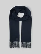 TOM TAILOR Herren Schal mit Fransen, blau, Meliert