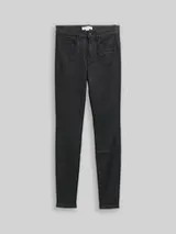 TOM TAILOR DENIM Damen Coated TTNELA SKINNY Jeans, schwarz, Uni – Bild 1