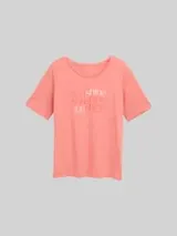 TOM TAILOR Damen Plus Size - T-Shirt mit Print, rosa, Uni – Bild 1