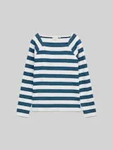 TOM TAILOR Damen Langarmshirt mit Streifenmuster, blau, Gestreift – Bild 7