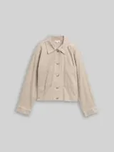 TOM TAILOR Damen Oversize Cordjacke, grau, Uni – Bild 1