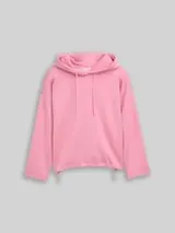 TOM TAILOR DENIM Damen Loose Fit Scuba Hoodie Sweatshirt, rosa, Uni – Bild 1