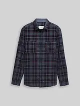 TOM TAILOR Herren Regular Fit Cordhemd mit Karomuster, blau, Kariert – Bild 1