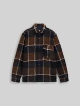TOM TAILOR Herren Teddy Overshirt mit Karomuster, braun, Kariert – Bild 1