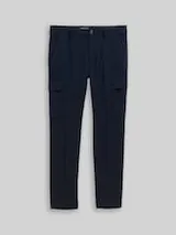 TOM TAILOR Herren TTTAPERED Cargo Hose, blau, Uni – Bild 1