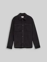 TOM TAILOR DENIM Herren Overshirt aus Cord, schwarz, Uni – Bild 1
