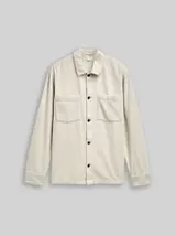 TOM TAILOR DENIM Herren Overshirt aus Cord, weiß, Uni – Bild 1