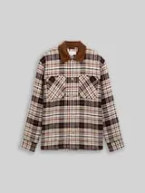 TOM TAILOR DENIM Herren Overshirt mit Karomuster, braun, Kariert – Bild 1