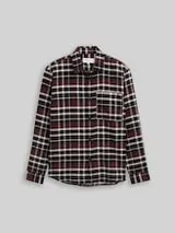 TOM TAILOR DENIM Herren Relaxed Fit Hemd mit Karomuster, schwarz, Kariert – Bild 1