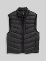 TOM TAILOR Herren Lightweight Steppweste mit Stehkragen, schwarz, Uni – Bild 1