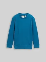 TOM TAILOR Jungen Basic Sweatshirt mit Rückenprint, grün, Uni – Bild 1
