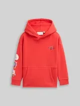 TOM TAILOR Jungen Oversize Hoodie Sweatshirt, rot, Uni – Bild 1