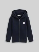 TOM TAILOR Jungen Hoodie Sweatjacke mit Rückenprint, blau, Uni – Bild 1
