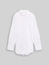 TOM TAILOR Damen Loose Fit Bluse mit Strasssteinen, weiß, Uni – Bild 1