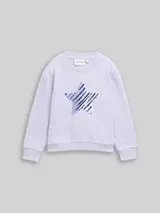 TOM TAILOR Mädchen Cropped Sweatshirt mit Wendepailletten, lila, Uni – Bild 1