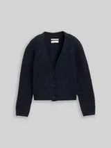 TOM TAILOR Mädchen Cardigan mit Glitzer-Effekt, blau, Uni – Bild 1