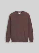 TOM TAILOR Herren Strickpullover mit Wollanteil, braun, Meliert – Bild 1