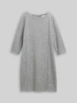 TOM TAILOR Damen Cosy Kleid mit 3/4-Arm, grau, Meliert – Bild 1