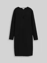 TOM TAILOR Damen Kleid mit Glitzer-Effekt, schwarz, Uni – Bild 1