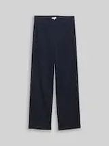TOM TAILOR Damen TTMIA STRAIGHT Hose, blau, Uni – Bild 1