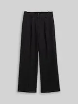 TOM TAILOR Damen TTLEA WIDE Hose mit Glitzer-Effekt, grau, Gestreift – Bild 1