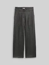 TOM TAILOR Damen TTLEA WIDE Hose mit Glitzer-Effekt, schwarz, Uni – Bild 1