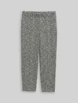 TOM TAILOR Damen TTLEA Straight Bouclé Hose, schwarz, Meliert – Bild 1