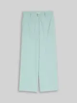 TOM TAILOR Damen TTLEA WIDE Hose mit Bügelfalte, grün, Meliert – Bild 1