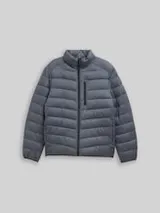 TOM TAILOR DENIM Herren Lightweight Steppjacke mit Stehkragen, grau, Uni – Bild 1