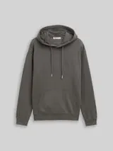 TOM TAILOR DENIM Herren Overdyed Hoodie Sweatshirt, schwarz, Uni – Bild 1