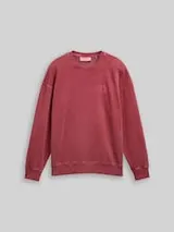 TOM TAILOR DENIM Herren Relaxed Overdyed Sweatshirt, rot, Uni – Bild 1
