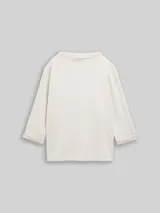 TOM TAILOR Damen Sweatshirt mit Stehkragen, beige, Meliert – Bild 1