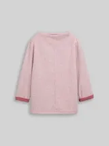 TOM TAILOR Damen Sweatshirt mit Stehkragen, rot, Meliert – Bild 1
