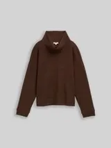 TOM TAILOR Damen Loose Fit Sweatshirt mit Rollkragen, braun, Meliert – Bild 1