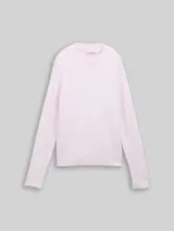 TOM TAILOR DENIM Damen Cosy Strickpullover, lila, Meliert – Bild 1