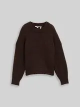 TOM TAILOR DENIM Damen Oversize Strickpullover, braun, Meliert – Bild 1