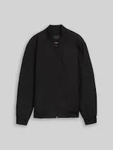 TOM TAILOR DENIM Herren Bomberjacke aus wasserabweisendem Material, schwarz, Uni – Bild 1