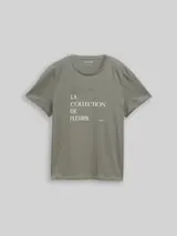 TOM TAILOR Damen T-Shirt mit Print, grün, Uni – Bild 1