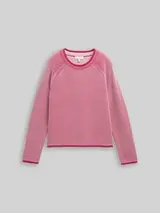 TOM TAILOR Damen Strickpullover mit Rundhalsausschnitt, rosa, Meliert – Bild 1