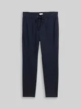 TOM TAILOR Damen Loose Fit Hose mit Nadelstreifen, blau, Nadelstreifen – Bild 1