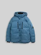 TOM TAILOR Herren Plus Size - Pufferjacke mit abnehmbarer Kapuze, blau, Uni – Bild 1